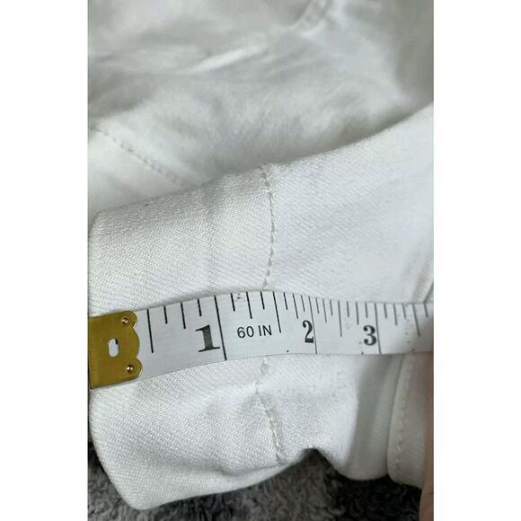 Anthropologie Pilcro Wanderer White Denim Jean Shorts Women 30 High Rise 8 - Picture 12 of 14